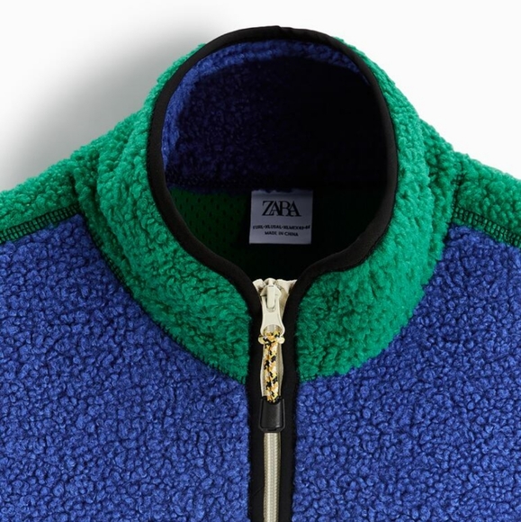 COLOR BLOCK FAUX SHEEPSKIN VEST SIZE L-XL - Picture 10 of 10